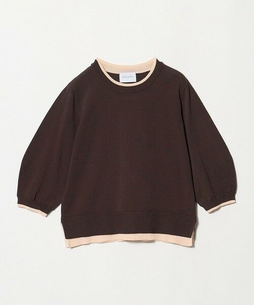 UNITED ARROWS / ユナイテッドアローズ ニット・セーター | ブローチ ハーフスリーブ ニット（DK.BROWN）
