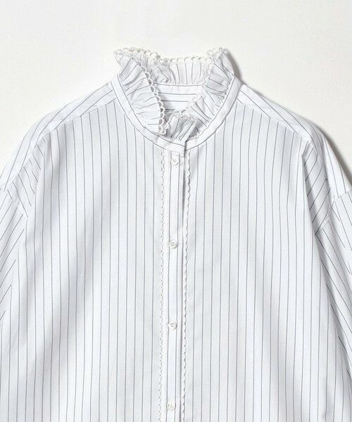 UNITED ARROWS / ユナイテッドアローズ シャツ・ブラウス | エンブロイダリー スタンドフリル シャツ | 詳細3