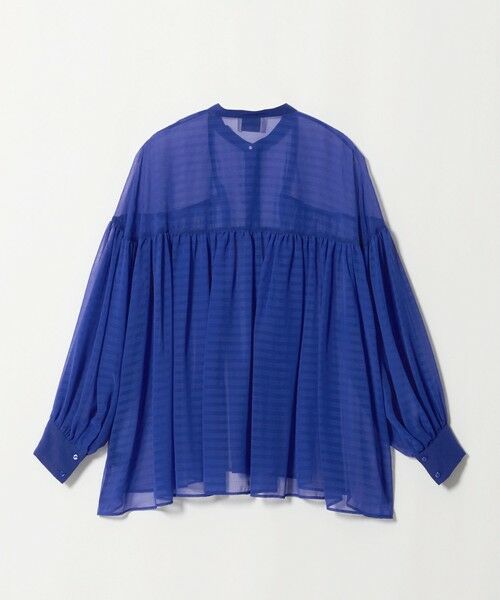UNITED ARROWS / ユナイテッドアローズ シャツ・ブラウス | シアー ギャザー バンドカラー ブラウス | 詳細3