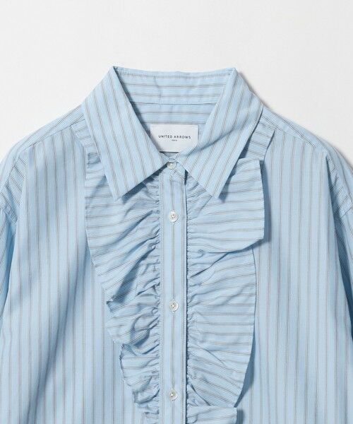 UNITED ARROWS / ユナイテッドアローズ シャツ・ブラウス | アシンメトリー フリル レギュラーシャツ | 詳細4