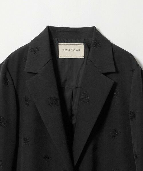UNITED ARROWS / ユナイテッドアローズ テーラードジャケット | フラワー ジャガード バックフレア ジャケット | 詳細1