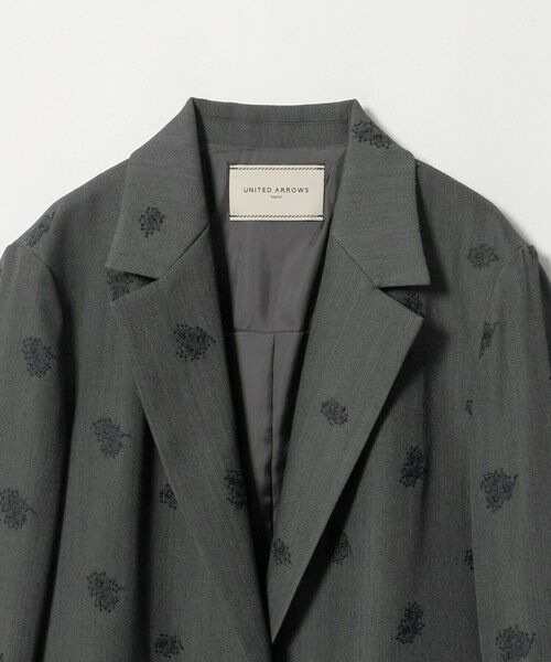 UNITED ARROWS / ユナイテッドアローズ テーラードジャケット | フラワー ジャガード バックフレア ジャケット | 詳細5