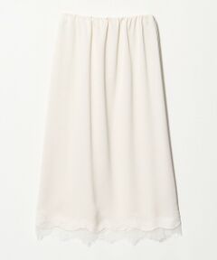 UNITED ARROWS / ユナイテッドアローズ ロング・マキシ丈スカート | サテン レース コンビ スカート