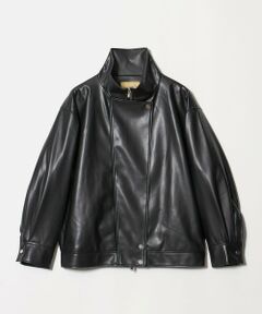 UNITED ARROWS / ユナイテッドアローズ ブルゾン | スタンドカラー レザーライク ブルゾン