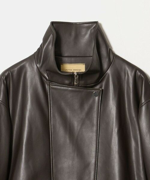 UNITED ARROWS / ユナイテッドアローズ ブルゾン | スタンドカラー レザーライク ブルゾン | 詳細5