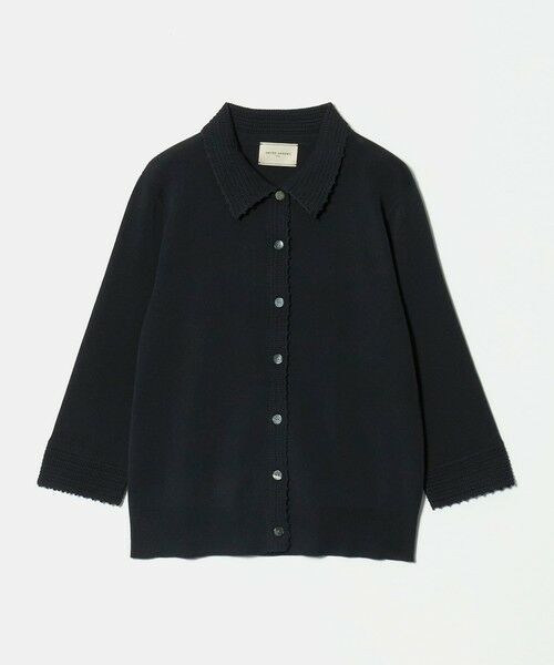 UNITED ARROWS / ユナイテッドアローズ カーディガン・ボレロ | クロシェ ポロカーディガン ‐ウォッシャブル‐（BLACK）