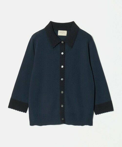 UNITED ARROWS / ユナイテッドアローズ カーディガン・ボレロ | クロシェ ポロカーディガン ‐ウォッシャブル‐（NAVY）