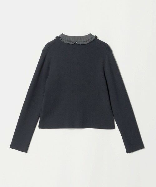 UNITED ARROWS / ユナイテッドアローズ カーディガン・ボレロ | デニムライク フリル カーディガン ‐ウォッシャブル‐ | 詳細3