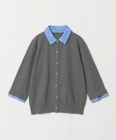 UNITED ARROWS / ユナイテッドアローズ カーディガン・ボレロ | 4WAY エンブロイダリー シャツ コンビ ニット ‐ウォッシャブル‐