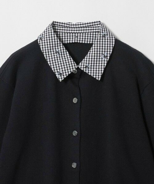 UNITED ARROWS / ユナイテッドアローズ カーディガン・ボレロ | 4WAY エンブロイダリー シャツ コンビ ニット ‐ウォッシャブル‐ | 詳細1