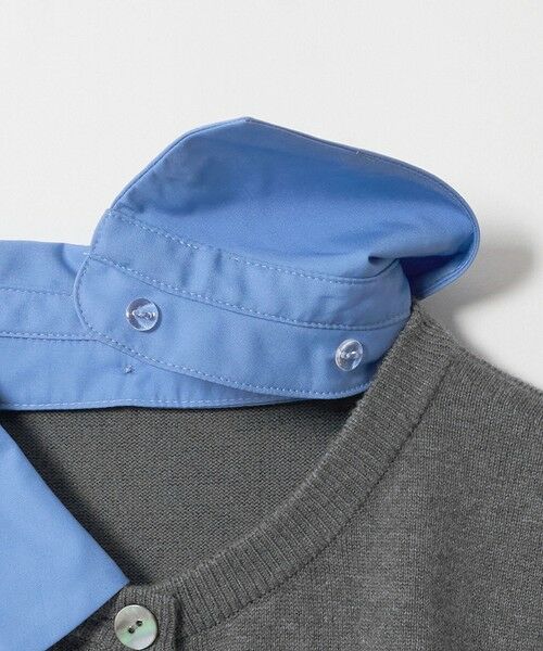 UNITED ARROWS / ユナイテッドアローズ カーディガン・ボレロ | 4WAY エンブロイダリー シャツ コンビ ニット ‐ウォッシャブル‐ | 詳細7