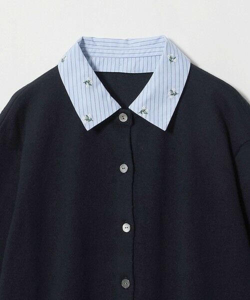UNITED ARROWS / ユナイテッドアローズ カーディガン・ボレロ | 4WAY エンブロイダリー シャツ コンビ ニット ‐ウォッシャブル‐ | 詳細14