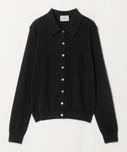 UNITED ARROWS / ユナイテッドアローズ カーディガン・ボレロ | ポロカーディガン ‐ウォッシャブル‐（BLACK）