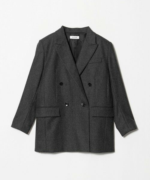 UNITED ARROWS / ユナイテッドアローズ テーラードジャケット | ＜SACRA＞フラノ ダブル ジャケット（DK.GRAY）