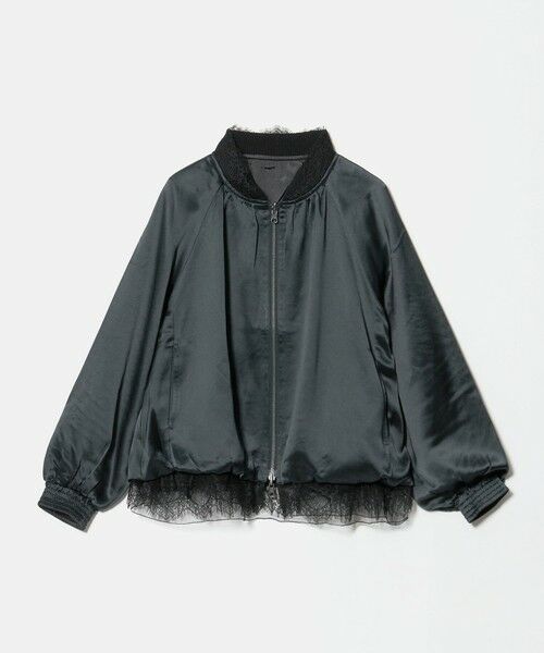 UNITED ARROWS / ユナイテッドアローズ ブルゾン | ＜MARILYN MOON＞サテン レース リバーシブル ブルゾン（BLACK）