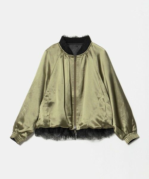 UNITED ARROWS / ユナイテッドアローズ ブルゾン | ＜MARILYN MOON＞サテン レース リバーシブル ブルゾン（OLIVE）