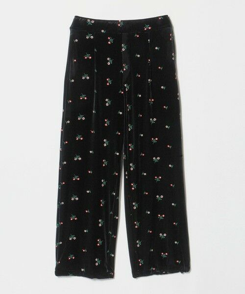 UNITED ARROWS / ユナイテッドアローズ その他パンツ | ＜TICCA＞ベロア フラワー エンブロイダリー  パンツ（BLACK）