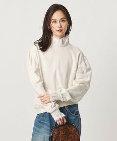 UNITED ARROWS / ユナイテッドアローズ スウェット | 【別注】＜dahl’ia＞レース ドッキング スウェット ‐united LOVE project 2026