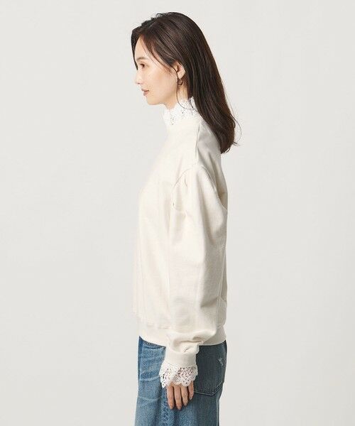 UNITED ARROWS / ユナイテッドアローズ スウェット | 【別注】＜dahl’ia＞レース ドッキング スウェット ‐united LOVE project 2026 | 詳細8