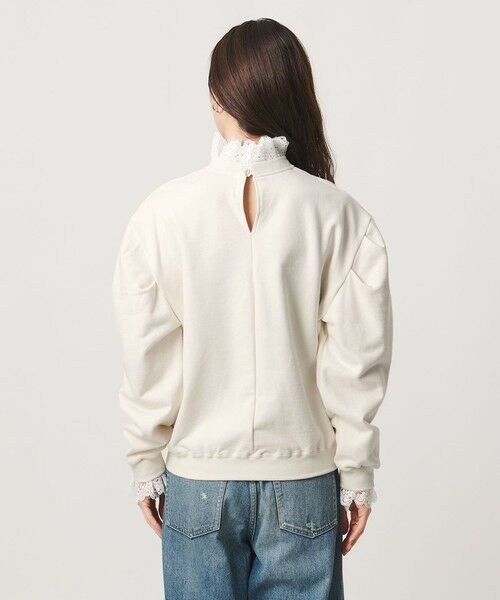 UNITED ARROWS / ユナイテッドアローズ スウェット | 【別注】＜dahl’ia＞レース ドッキング スウェット ‐united LOVE project 2026 | 詳細9