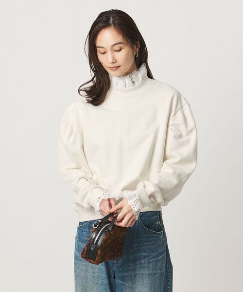 UNITED ARROWS / ユナイテッドアローズ スウェット | 【別注】＜dahl’ia＞レース ドッキング スウェット ‐united LOVE project 2026 | 詳細3