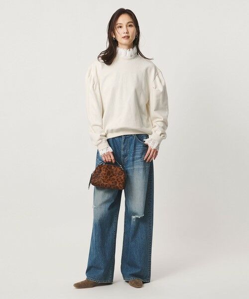UNITED ARROWS / ユナイテッドアローズ スウェット | 【別注】＜dahl’ia＞レース ドッキング スウェット ‐united LOVE project 2026 | 詳細5