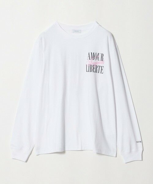 UNITED ARROWS / ユナイテッドアローズ Tシャツ | 【別注】＜NOMADIS＞AMOUR/L ロングスリーブ Tシャツ（WHITE）