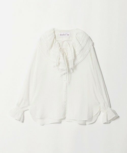UNITED ARROWS / ユナイテッドアローズ シャツ・ブラウス | 【別注】＜dahl’ia＞フリル ドレープ ブラウス（WHITE）
