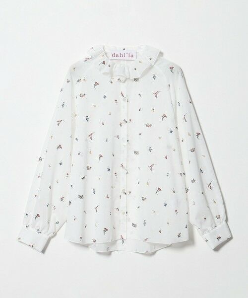 UNITED ARROWS / ユナイテッドアローズ シャツ・ブラウス | 【別注】＜dahl’ia＞フラワー フリル ブラウス（WHITE）