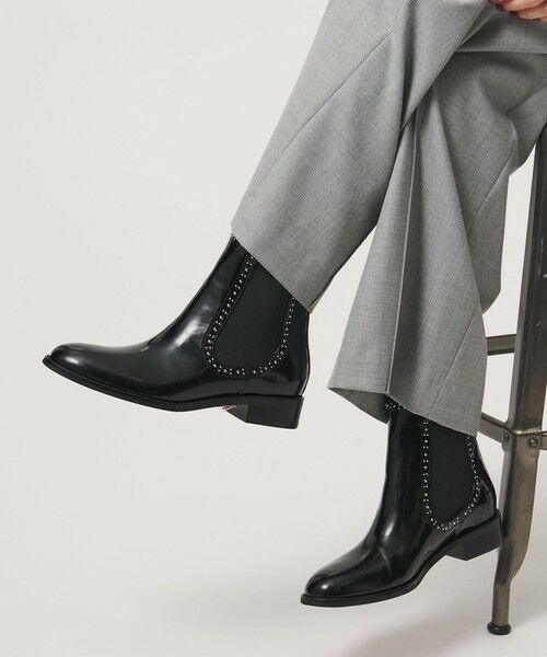 UNITED ARROWS / ユナイテッドアローズ ブーツ(ショート丈) | スタッズ サイドゴア ショートブーツ | 詳細1