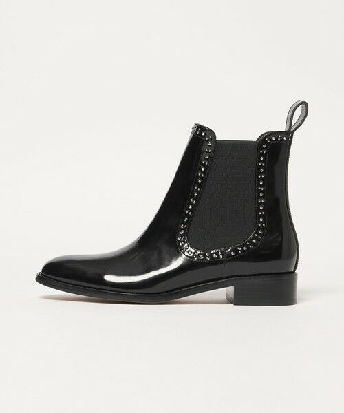 UNITED ARROWS / ユナイテッドアローズ ブーツ(ショート丈) | スタッズ サイドゴア ショートブーツ(BLACK)
