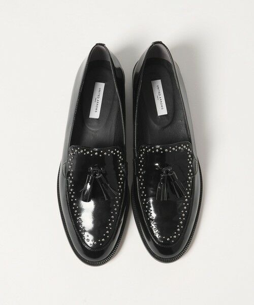UNITED ARROWS / ユナイテッドアローズ フラットシューズ | スタッズ タッセル ローファー（BLACK）