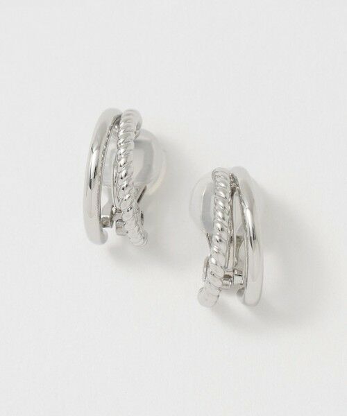 UNITED ARROWS / ユナイテッドアローズ ピアス・イヤリング | 2ライン フープイヤリング（SILVER）
