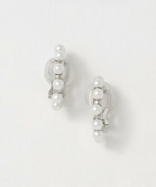 UNITED ARROWS / ユナイテッドアローズ ピアス・イヤリング | イミテーションパール フープイヤリング（SILVER）