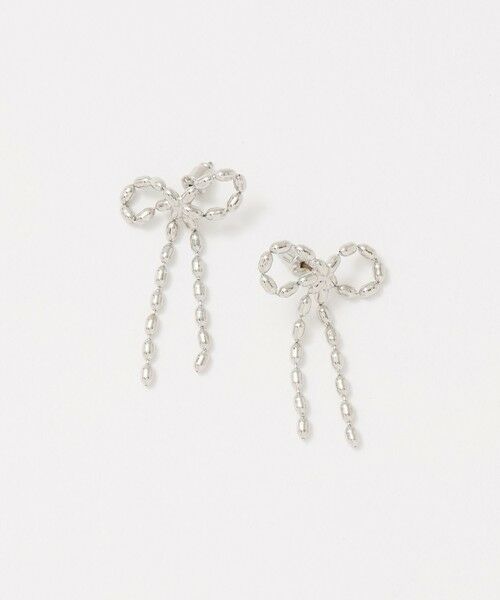 UNITED ARROWS / ユナイテッドアローズ ピアス・イヤリング | チェーンリボン ピアス（SILVER）