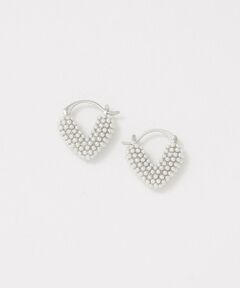 UNITED ARROWS / ユナイテッドアローズ ピアス・イヤリング | イミテーションパール ハート フープピアス