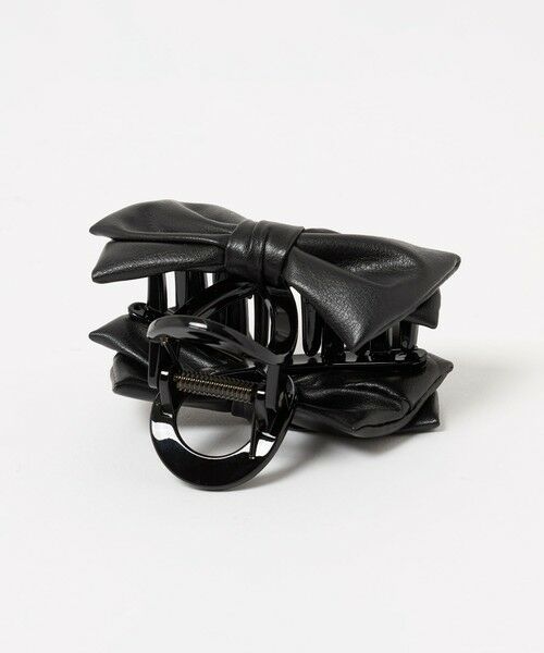 UNITED ARROWS / ユナイテッドアローズ カチューシャ・カチューム・その他 | レザーライク リボン ヘアクリップ | 詳細1