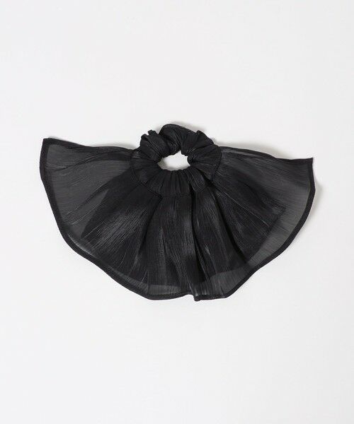 UNITED ARROWS / ユナイテッドアローズ ヘアゴム・シュシュ | シアー ラッフル シュシュ（BLACK）