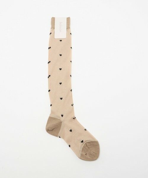 UNITED ARROWS / ユナイテッドアローズ ソックス | ＜babaco＞ハート シアー ハイソックス（BEIGE）