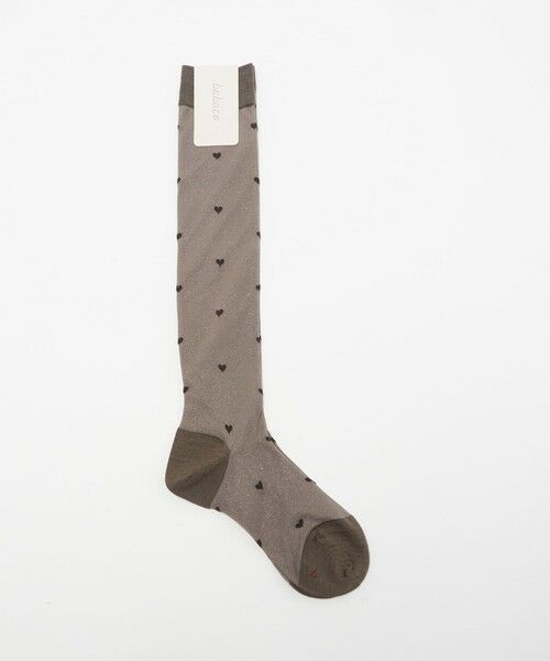 UNITED ARROWS / ユナイテッドアローズ ソックス | ＜babaco＞ハート シアー ハイソックス（OLIVE）