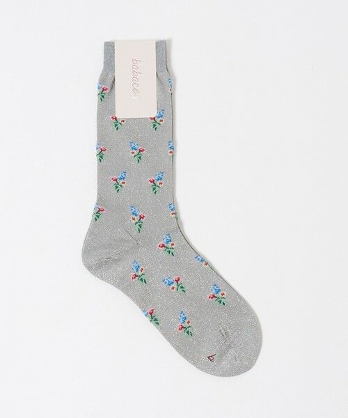 UNITED ARROWS / ユナイテッドアローズ ソックス | ＜babaco＞フラワーラメ ソックス（SILVER）