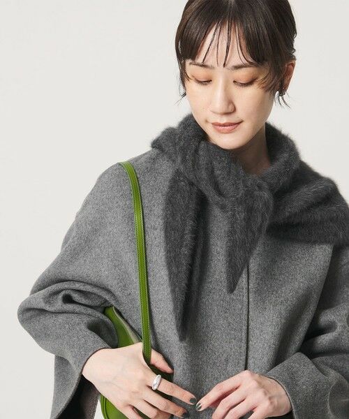 UNITED ARROWS / ユナイテッドアローズ マフラー・ショール・スヌード・ストール | フォックスカシミヤ トライアングル ストール（DK.GRAY）