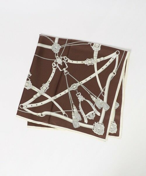 UNITED ARROWS / ユナイテッドアローズ バンダナ・スカーフ | ＜manipuri＞SILK 88×88 スカーフ 26FW（DK.BROWN）