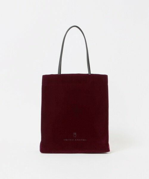 UNITED ARROWS / ユナイテッドアローズ トートバッグ | ベロア ロゴ トートバッグ（WINE）