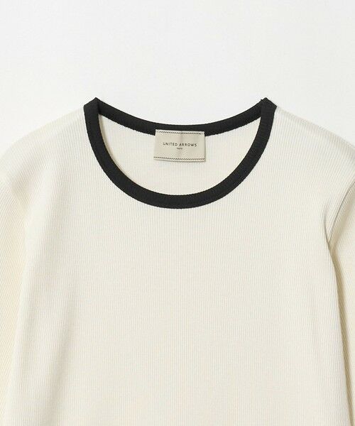 UNITED ARROWS / ユナイテッドアローズ カットソー | ７分袖 リブ バイカラー パイピング カットソー | 詳細1