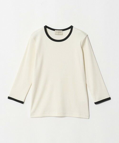 UNITED ARROWS / ユナイテッドアローズ カットソー | ７分袖 リブ バイカラー パイピング カットソー（OFF WHITE）
