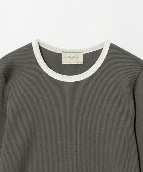 UNITED ARROWS / ユナイテッドアローズ カットソー | ７分袖 リブ バイカラー パイピング カットソー | 詳細3