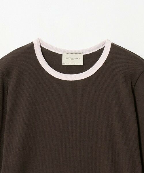 UNITED ARROWS / ユナイテッドアローズ カットソー | ７分袖 リブ バイカラー パイピング カットソー | 詳細5