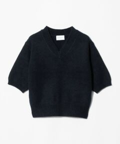 CA/W ハーフスリーブ Vネック ニット