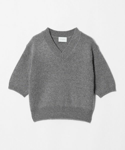 UNITED ARROWS / ユナイテッドアローズ ニット・セーター | CA/W ハーフスリーブ Vネック ニット（MD.GRAY）